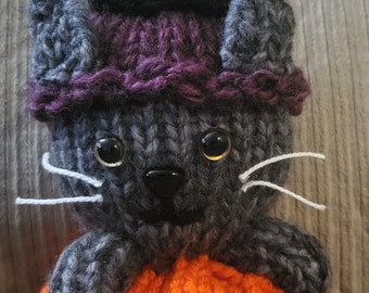 Witchy wolf pup loom knit pattern