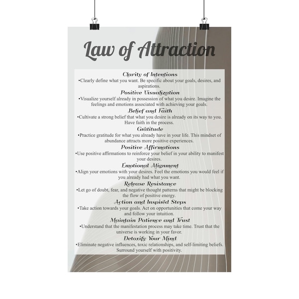 Law of attraction poster