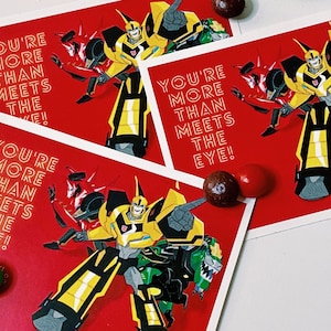 Transformers Valentine&#39;s Card || Bumblebee, Sideswipe, Grimlock