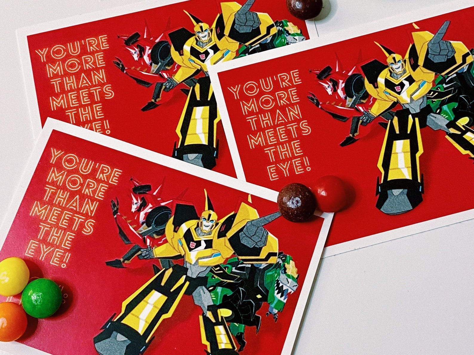 Transformers Valentine's Card || Bumblebee, Sideswipe, Grimlock - Etsy
