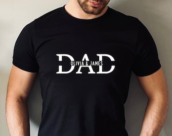 Custom Dad Shirt with Kid Names, Father's Day Gift, New Dad Tshirt, Personalized Dad T-Shirt, Custom Kids Names Shirt, Fathers Day Shirt