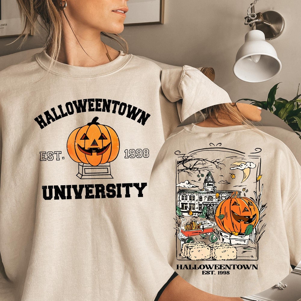Halloween Hoodie Halloweentown University Sweatshirt Halloweentown Sweatshirt Halloween Town Sweatshirt Halloween Sweatshirt Halloween Crewneck Fall Sweater Halloween Crewneck Gifts For Day Teeshirtsummer