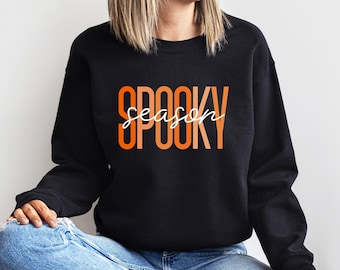 Sudadera de temporada espeluznante, sudadera espeluznante, sudadera de Halloween espeluznante, sudadera de otoño, sudaderas con capucha de ambiente espeluznante, suéter espeluznante, mamá espeluznante