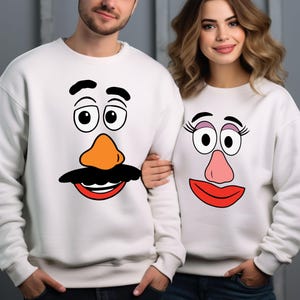 Mr Potato and Ms Potato Sweatshirt, Cute Thanksgiving Sweatshirt, Funny Couples Sweater Fall Family Matching Sweatshirt Thanksgiving Hoodies