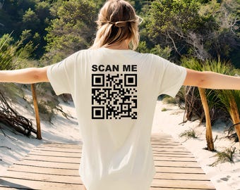Custom QR Code Shirt, Custom Business Logo & QR Shirts Personalized Logo Shirt Personalized QR Shirt, Social Media Shirt Web Address Or Link