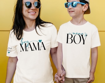 Custom Boy Mama and Mamas Boy Matching Shirts Mom and Son Matching Outfits Baby Boy and Mom Gifts Mommy and Me Tshirts Mothers Day Gift