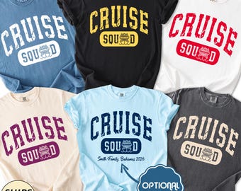 Family Cruise Shirt: Comfort Colors Group Cruise 2026 Tshirt, Custom Summer Cruise Squad Tee, Cruise Crew Outfit, Birthday Cruise Shirt