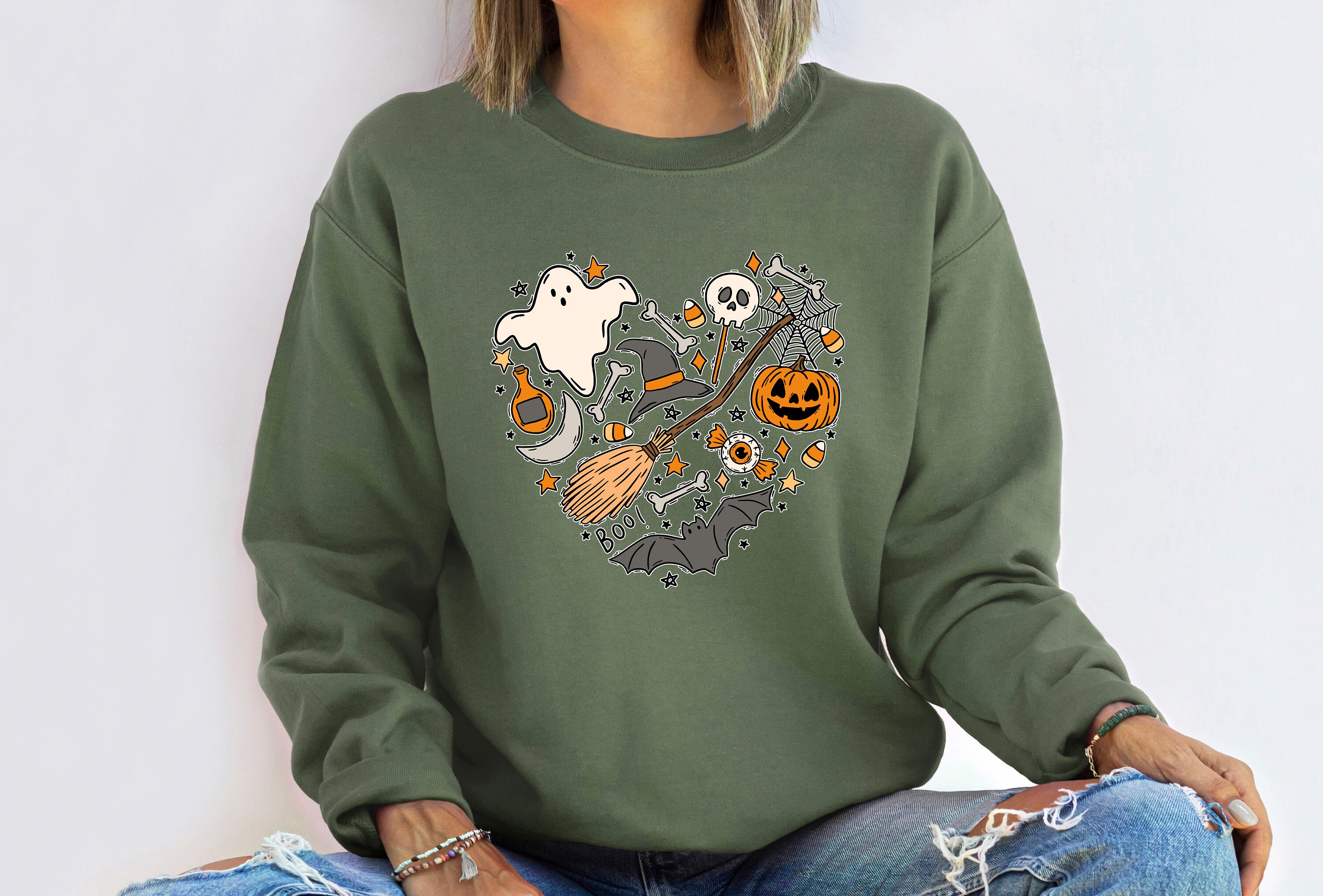 Love Halloween Sweatshirt, Halloween Hoodies, Fall