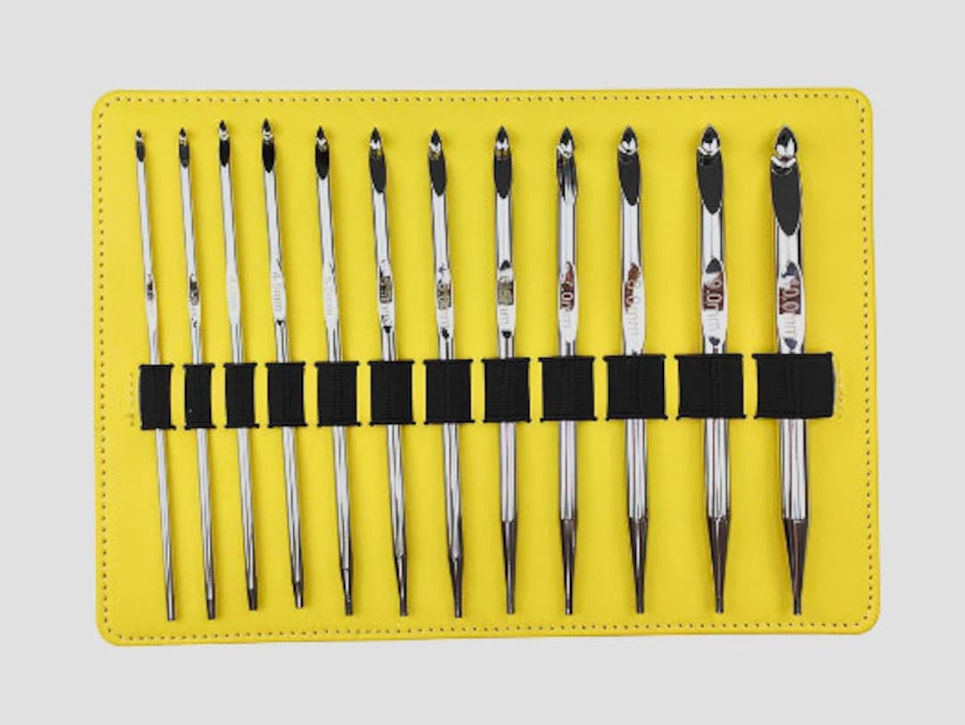 Interchangeable Metal Tunisian Crochet Hook Set notions and Yarn Gifts