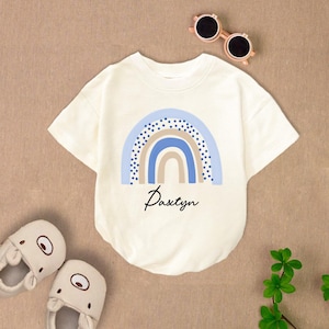 Personalized Baby Name Romper Short Sleeves, Baby Coming Home Bodysuit, Custom Name Baptism Romper, Newborn Outfit