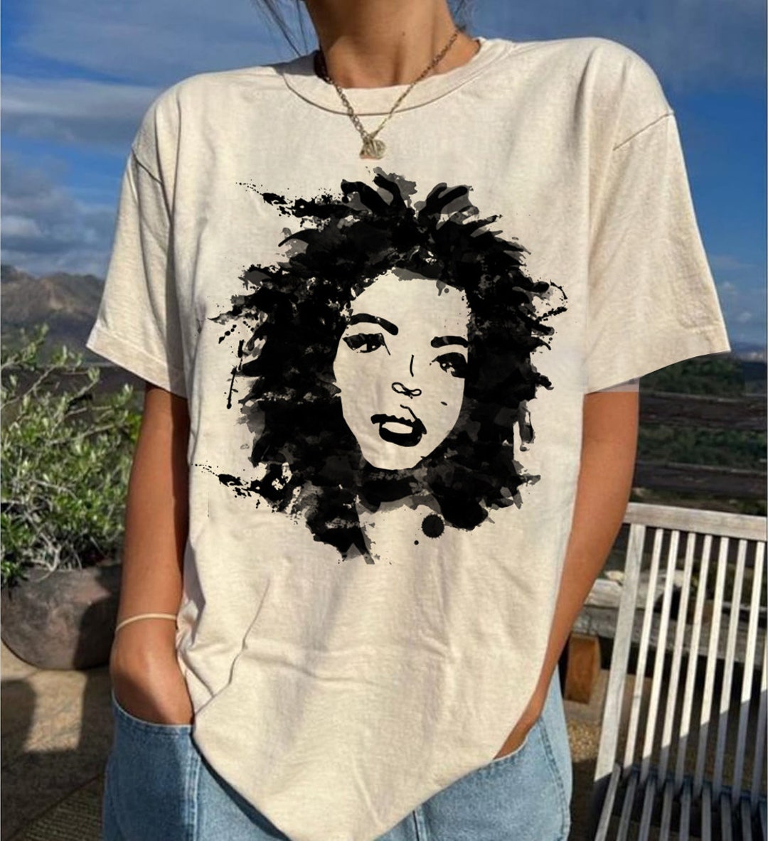 Lauryn Hill グラフィックTシャツ XL ホワイト メンズ - トップス