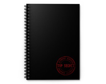 Cuaderno espiral, cuaderno de broma, alto secreto, humor adulto, divertido, descarado, diario, cuaderno espiral de 118 páginas con papel de línea reglada