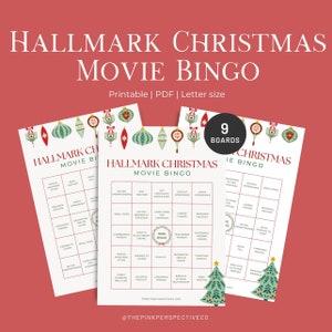 Hallmark Christmas Movie Bingo Game | Printable PDF | Christmas Bingo Cards | Hallmark Movie Bingo
