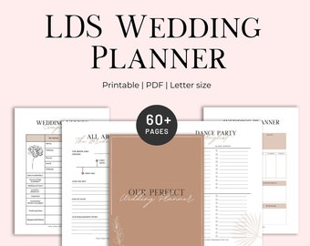 LDS Wedding Planner, LDS Wedding Printable Planner, Wedding Planner, Printable Wedding Planner, Wedding Plan Bundle-Neutral