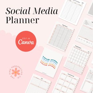 Social Media Post Planner, Social Media Planner, Editable Social Media Planner, Post Planner
