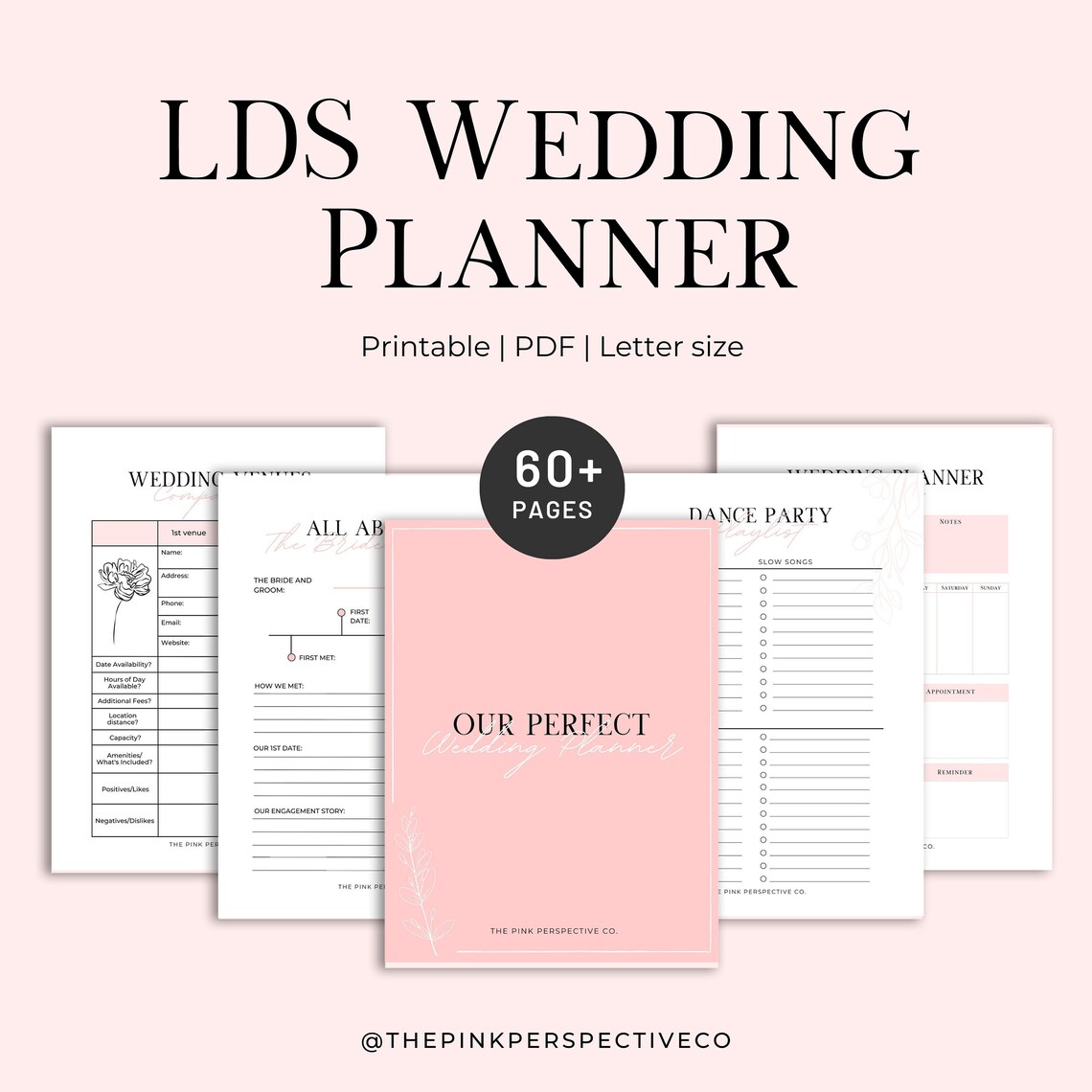 LDS Wedding Planner, LDS Wedding Printable Planner, Wedding Planner ...