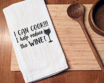 Paño de cocina divertido para vino