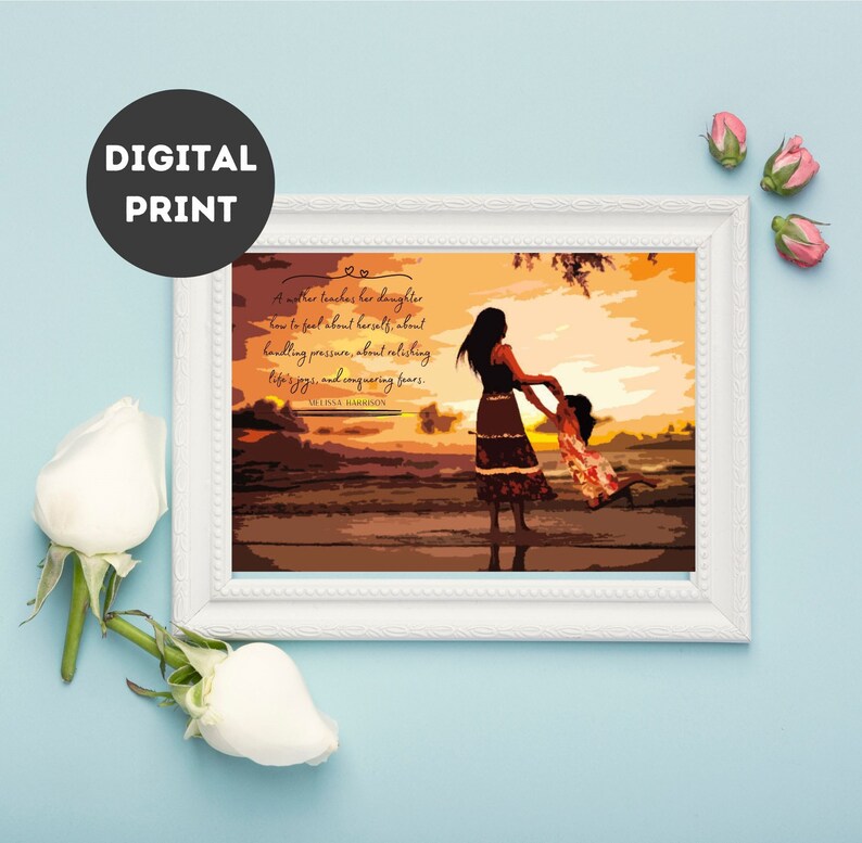 Mother and Daughter Digital Download, Art, Bond, Role Model, Family