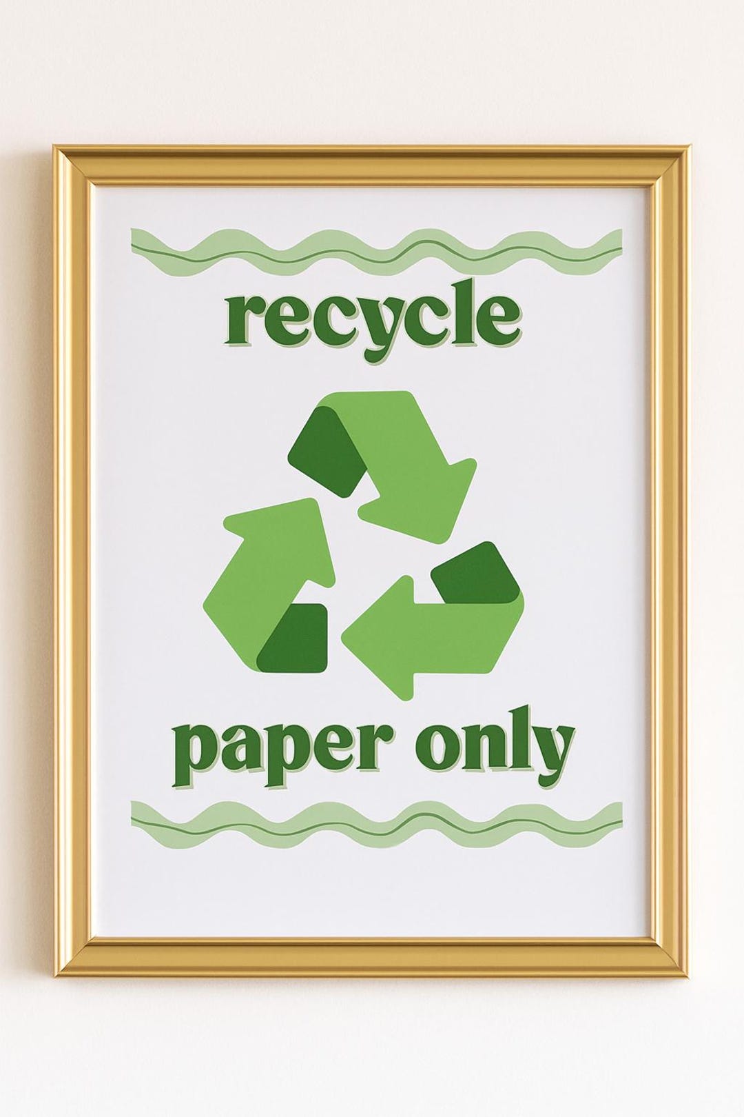 Printable Recycle Paper Only Sign - Etsy