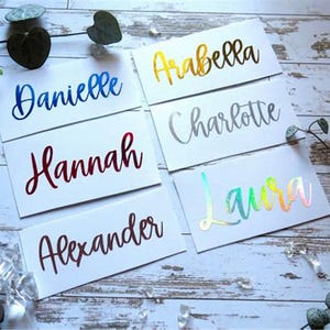 Calcomanías con nombre, pegatinas, pegatinas personalizadas, pegatinas con nombre, calcomanías para autos, calcomanías y pegatinas con nombre, regalos para maestros, etiquetas, envío gratis