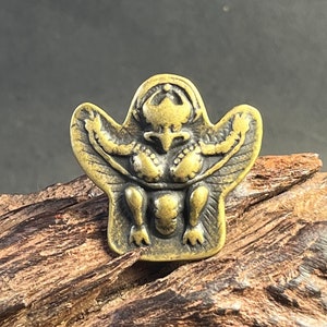 Brass Tibetan Garuda Amulet: Buddhist Suparna Pendant