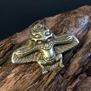 Tibetan Silver Garuda Amulet: Buddhist Suparna Pendant