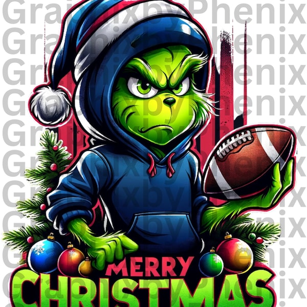 Joyeux Noël Grinch aux couleurs de l'équipe – Seahawks