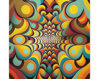Psychedelic Pattern Art Toile Galerie Wraps