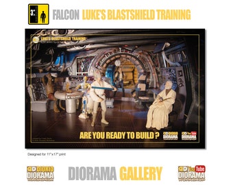 Star Wars Diorama Poster : Luke Blastshield Training