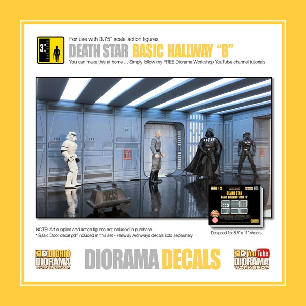 Star Wars Diorama Decals : Death Star Basic Hallway Style B