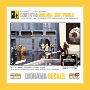 Star Wars Diorama Decals : Death Star Hallway Light Panels