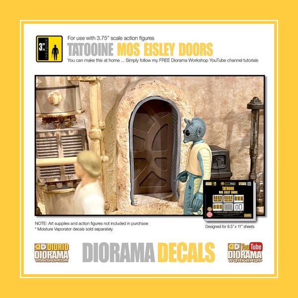 Star Wars Diorama Decals : Tatooine Mos Eisley Doors