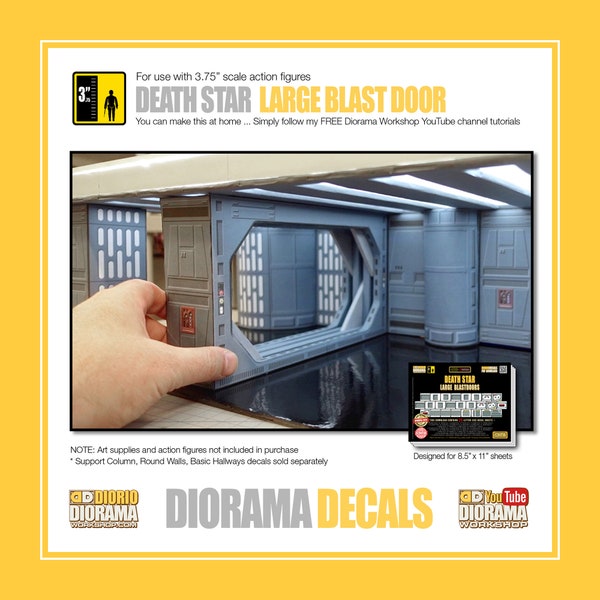 Star Wars Diorama Aufkleber: Death Star Large Blast Doors Zubehör