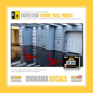 Calcomanías de Star Wars Diorama: Accesorio de paredes redondas de la Estrella de la Muerte