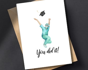 Nursing School Graduate Congratulations Card - Etsy