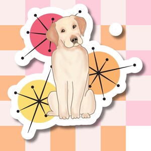 Happy dog sticker | laptop sticker | die cut sticker | dog decal | golden retriever sticker | happy mood sticker| fur baby, dog mom