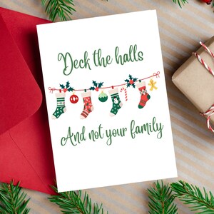 Funny holiday card, Christmas card for friend , humorous holiday card , bestie Christmas card,  crazy relatives, Christmas humor, snarky