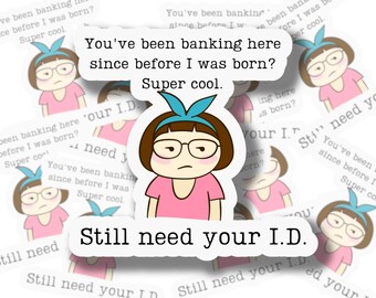 Banker sticker | laptop sticker | die cut sticker | planner sticker | sarcastic sticker | humorous sticker| banking humor | bank teller