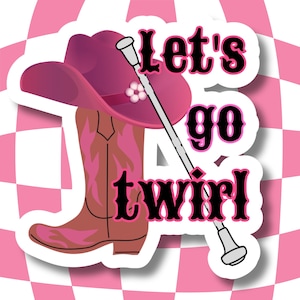 Baton twirling sticker | Twirling sticker | laptop sticker | Water resistant | twirler gift | majorette sticker | feature twirler sticker