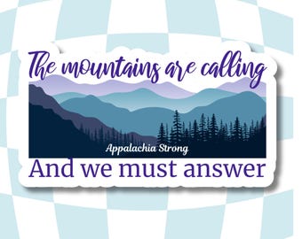 North Carolina sticker, wnc strong, Appalachian strong, hurricane Helene relief, water resistant sticker, asheville storm relief, support