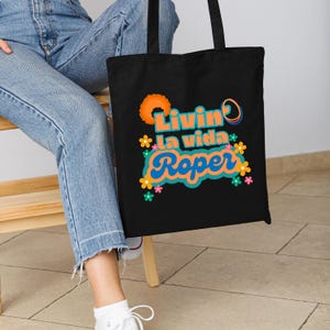 Mrs Roper era canvas tote bag, Roper romp prize, Mrs roper party gift, Mrs Roper gift, 70s theme gift, 70s theme party favor