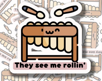 Marching band sticker, percussion sticker, pit percussion sticker, marimba sticker, funny sticker, laptop sticker, cute sticker