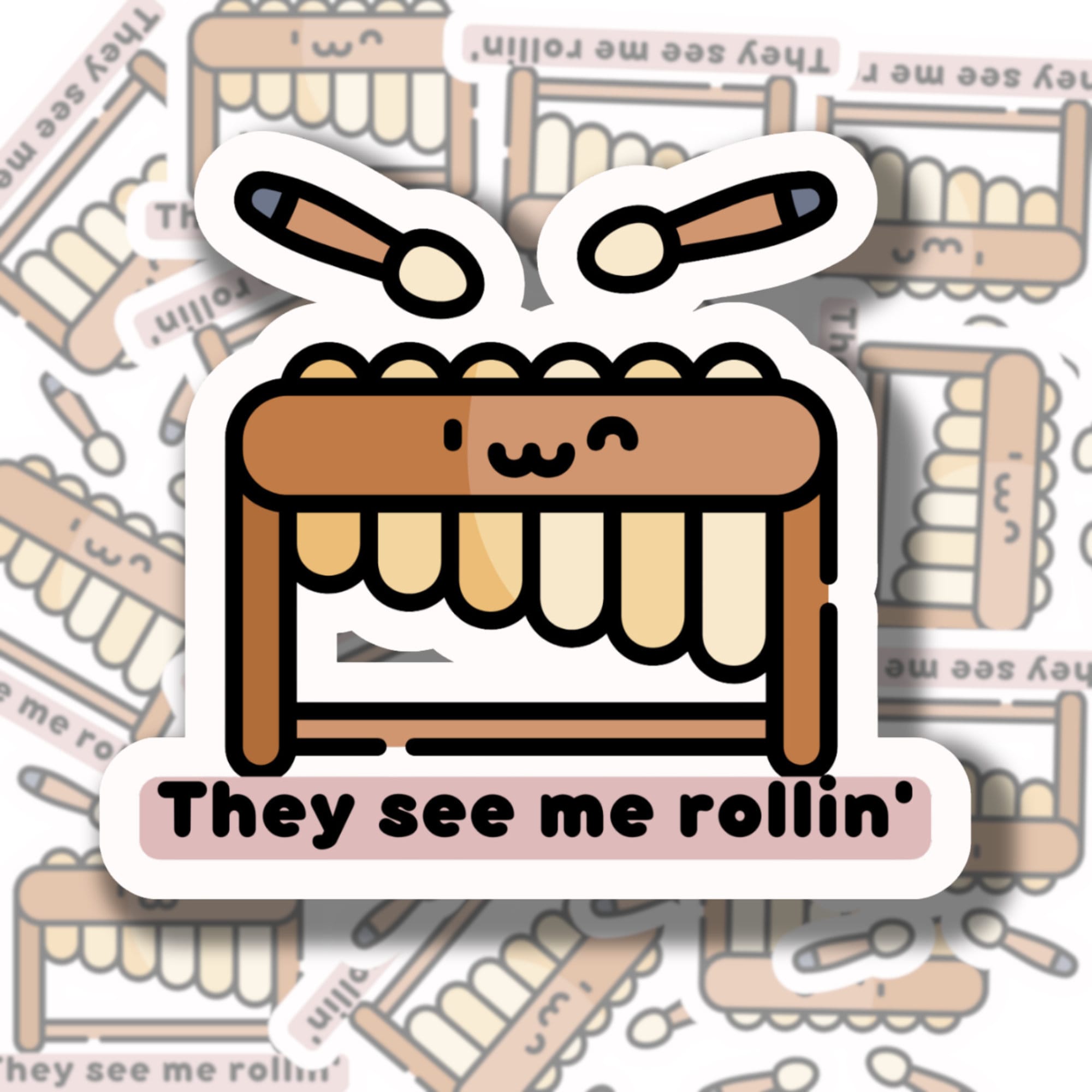 Cute Marimba Sticker, Pit Percussion, Laptop Decal - Etsy