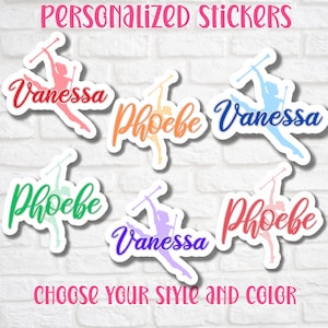 Personalized baton twirler sticker, custom name sticker for baton twirler, gift for baton twirler, gift for majorette, gift for twirl coach