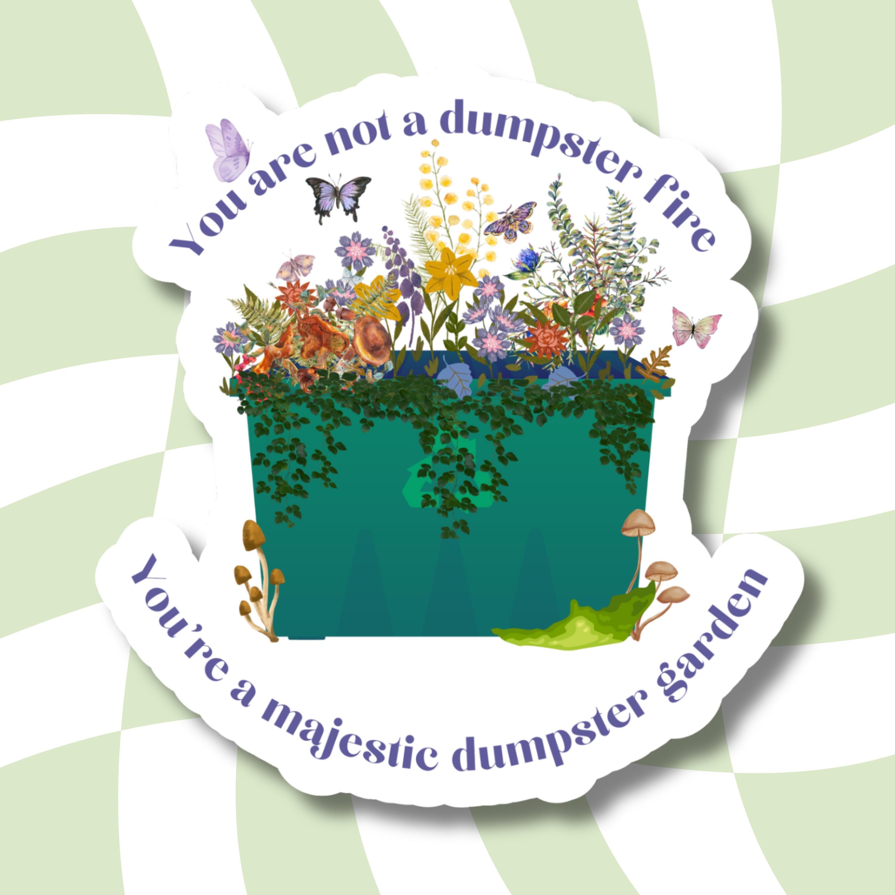 DISH// 2024 「GARDEN」 random sticker Dumpster Fire Sticker, Dumpster Garden, Laptop Sticker