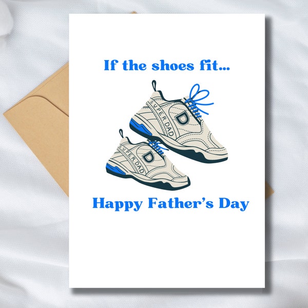 Funny fathers day card, card for new dad, Father’s Day card for son, funny dad shoes, Father’s Day card for husband, funny card for dad