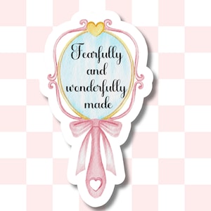 Christian coquette sticker, bible verse sticker, inspirational sticker, Jesus sticker, Bible sticker, Christian gift, church sticker