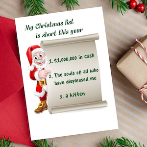 Funny holiday card, Christmas card for friend , humorous holiday card , bestie Christmas card,  crazy relatives, Christmas humor, snarky