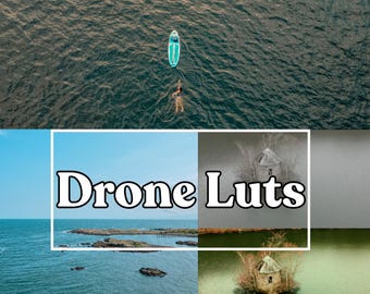 Paquete de 25 Luts cinematográficos para DJI Drone D-log (Digital) para vídeos, DaVinci Resolve, Adobe Premiere Pro y Final Cut Pro.