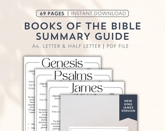 NKJV Bible Study Guide Printable Bible Summary Bible Book Review Bible Workbook New Christian Bible Reference Note Digital Bible Guide PDF